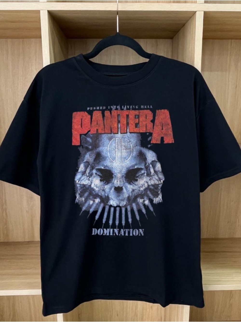 Pantera Domination Skull Printed T-shirt